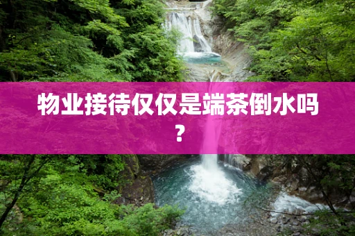 物业接待仅仅是端茶倒水吗？