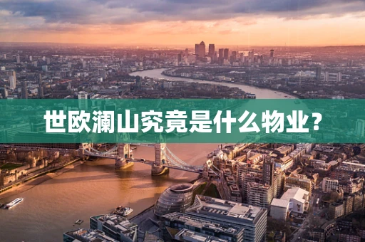 世欧澜山究竟是什么物业？
