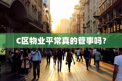 C区物业平常真的管事吗？