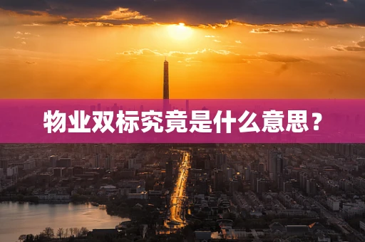 物业双标究竟是什么意思？