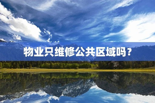 物业只维修公共区域吗？