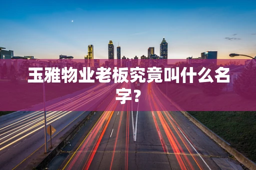玉雅物业老板究竟叫什么名字？