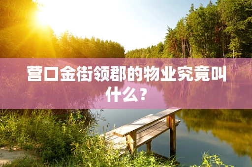 营口金街领郡的物业究竟叫什么？