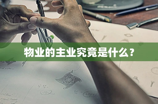 物业的主业究竟是什么？