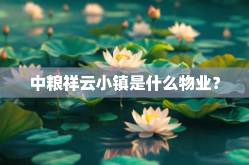 中粮祥云小镇是什么物业？