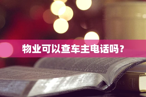 物业可以查车主电话吗？