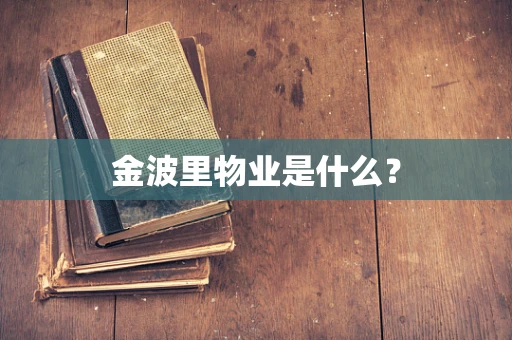 金波里物业是什么？