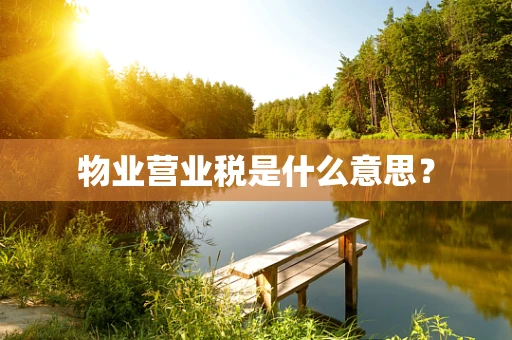 物业营业税是什么意思？
