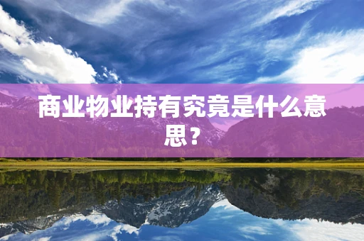 商业物业持有究竟是什么意思？