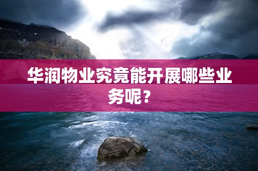 华润物业究竟能开展哪些业务呢？