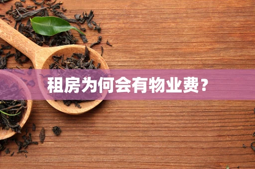 租房为何会有物业费？