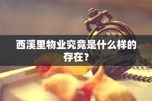 西溪里物业究竟是什么样的存在？