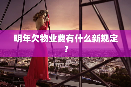 明年欠物业费有什么新规定？
