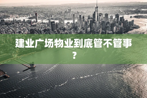 建业广场物业到底管不管事？