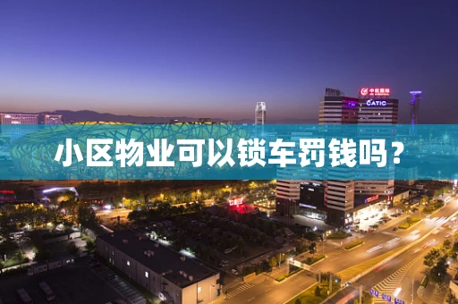 小区物业可以锁车罚钱吗？