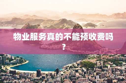 物业服务真的不能预收费吗？