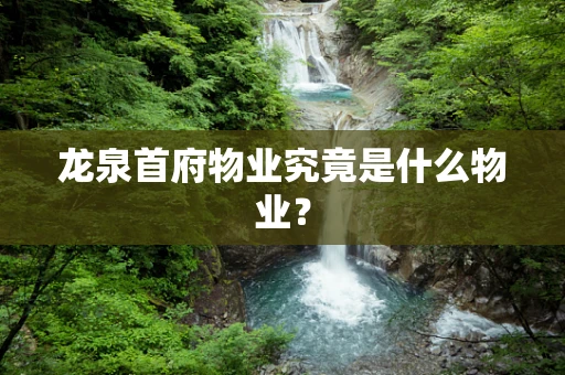 龙泉首府物业究竟是什么物业？
