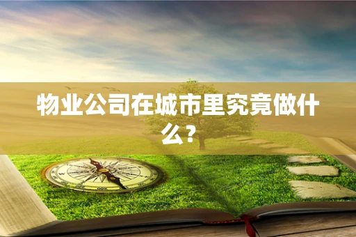 物业公司在城市里究竟做什么？