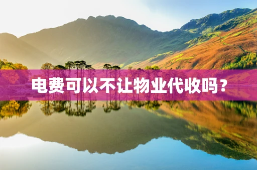 电费可以不让物业代收吗？