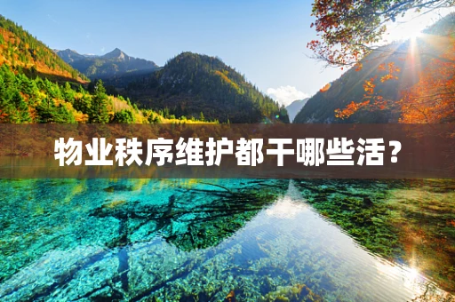 物业秩序维护都干哪些活？