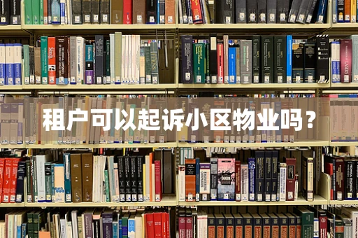 租户可以起诉小区物业吗？