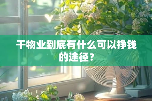 干物业到底有什么可以挣钱的途径？