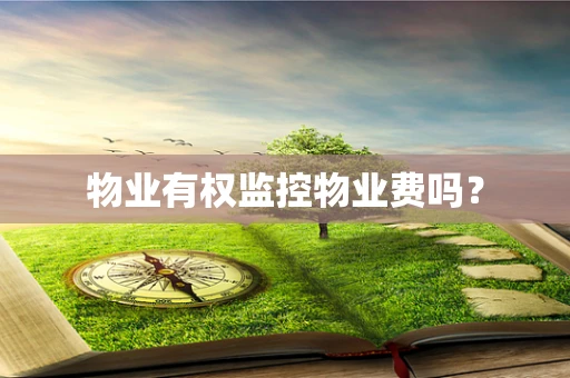 物业有权监控物业费吗？