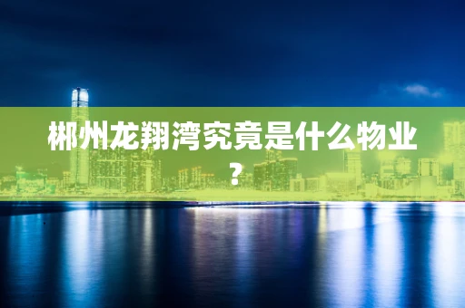 郴州龙翔湾究竟是什么物业？