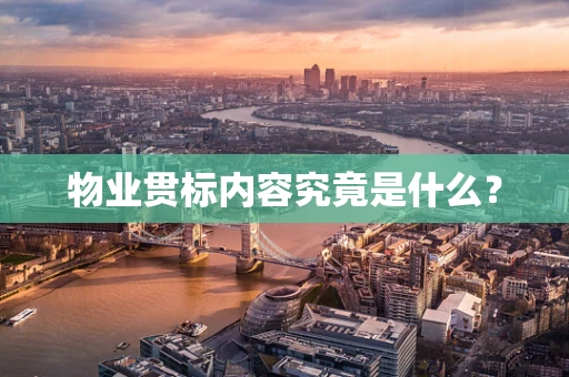 物业贯标内容究竟是什么？