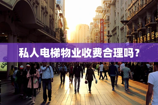 私人电梯物业收费合理吗？