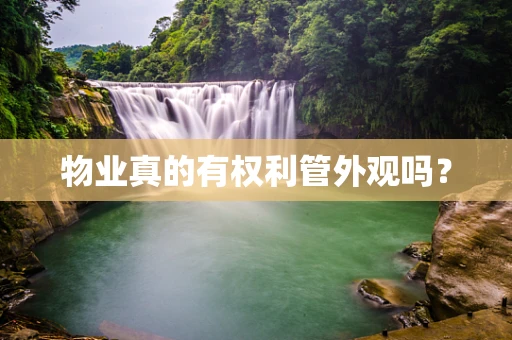 物业真的有权利管外观吗？