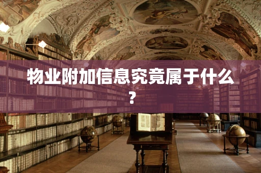 物业附加信息究竟属于什么？