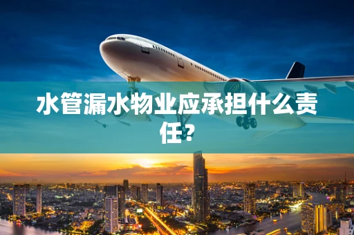 水管漏水物业应承担什么责任？