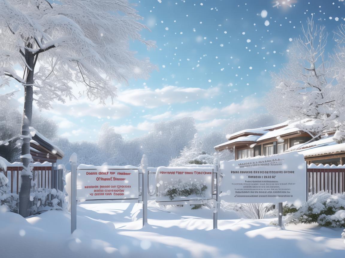 物业下雪天应该发什么通知？